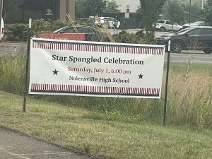 Star Spangled Celebration Sign for 4th of July in Nolesnville